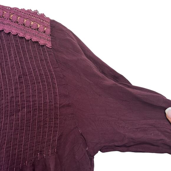 Johnny Was Purple Lace Tunic Dress Sz S - Picture 8 of 9